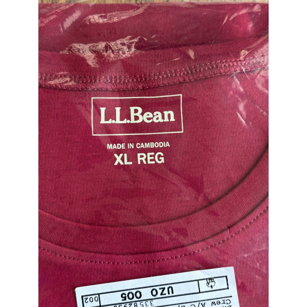 Lot of 4 LL Bean Womens XL Crewneck T-Shirts NIP Turquoise Cranberry Spruce Teal - Picture 4 of 9
